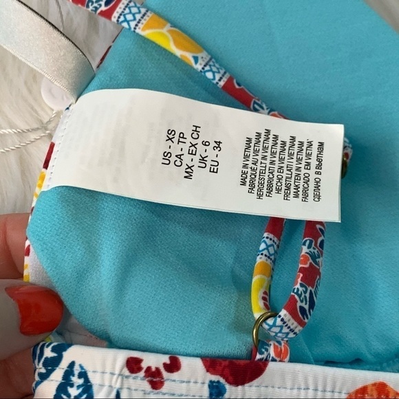 NWT Lucky Brand Multicolored Tankini Top XS - Picture 9 of 10